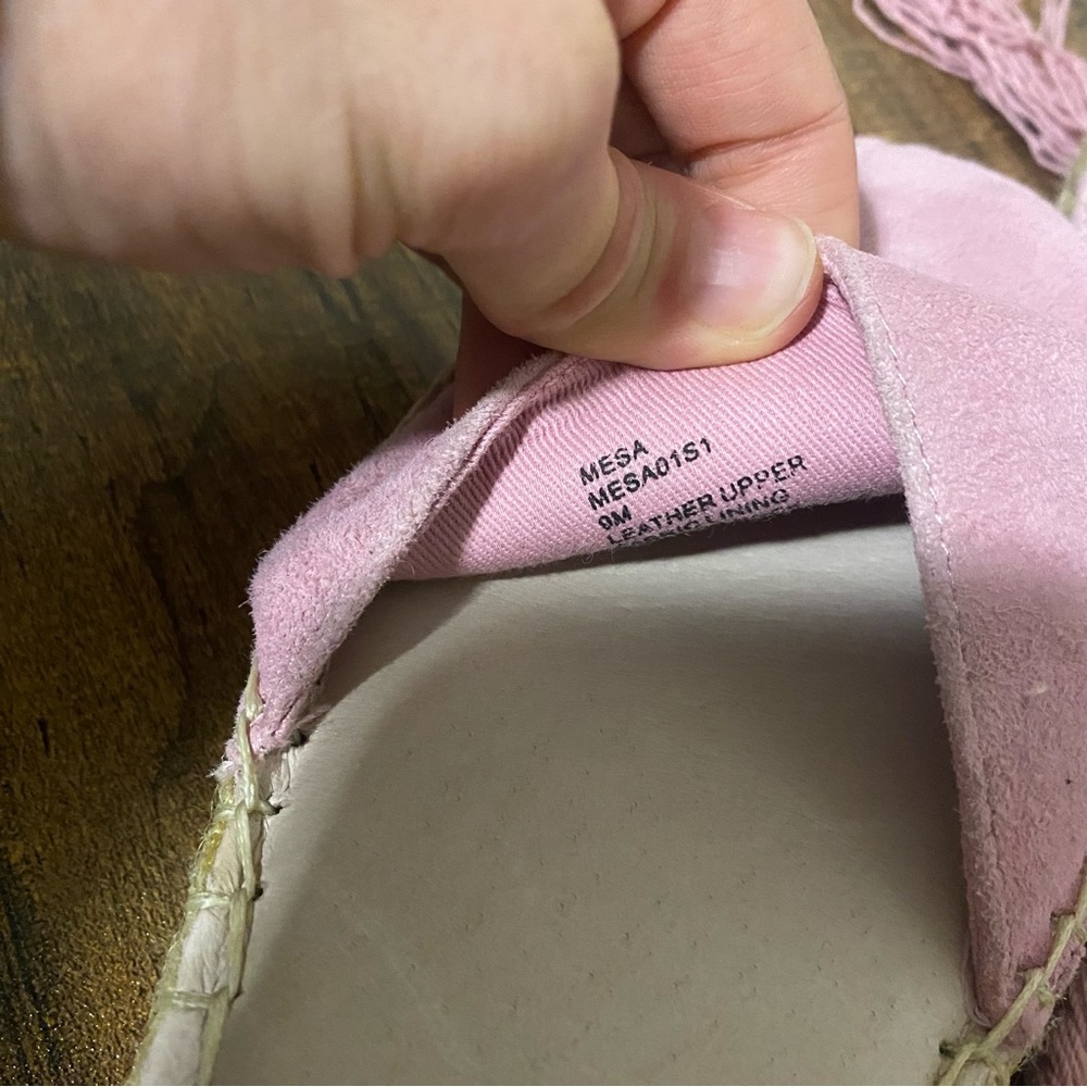 Steve Madden Pink Suede Espadrille Lace-Up Flats - Picture 7 of 7